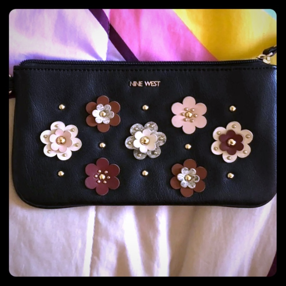 Nine West Leather Wristlet/Clutch